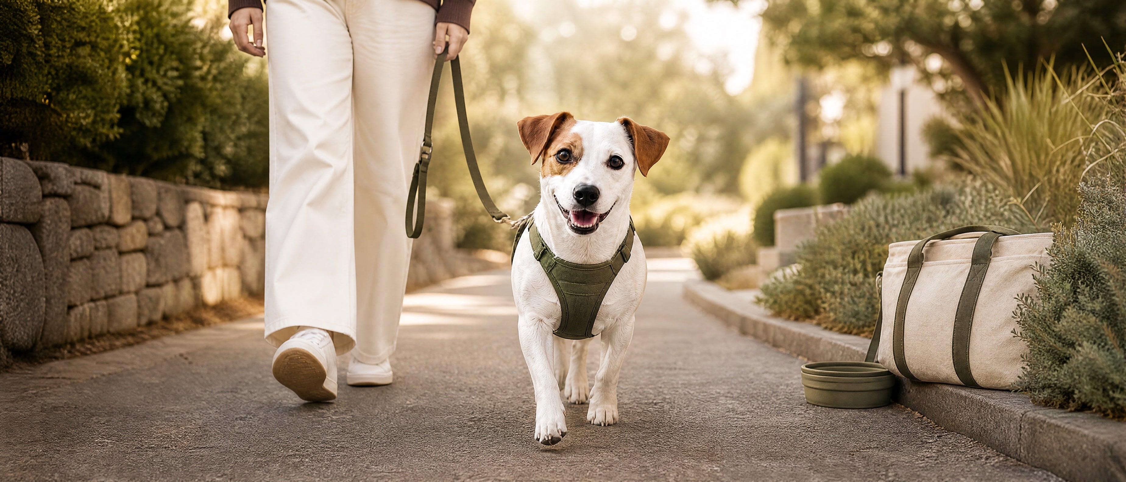 PawKivo dog walking with travel essentials