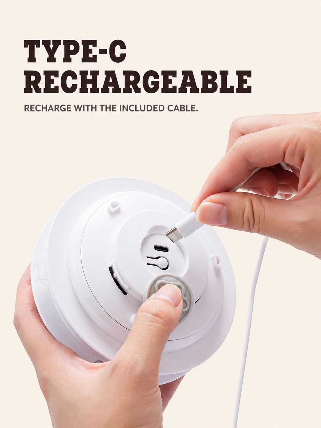 Type-C rechargeable motor unit with included charging cable