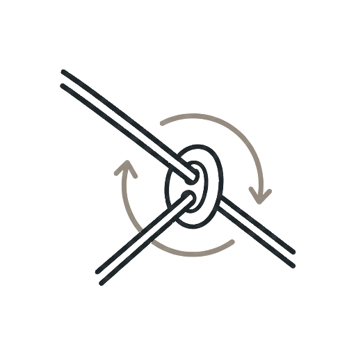 Rotating guide icon for dual retractable dog leash
