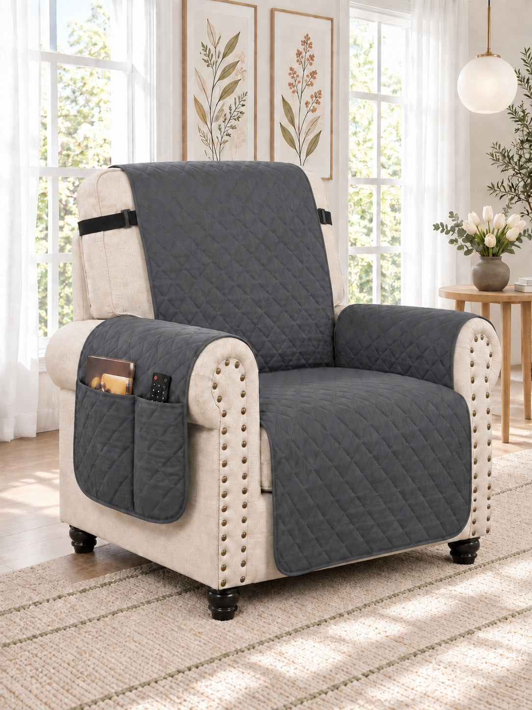 Recliner in Charcoal Gray