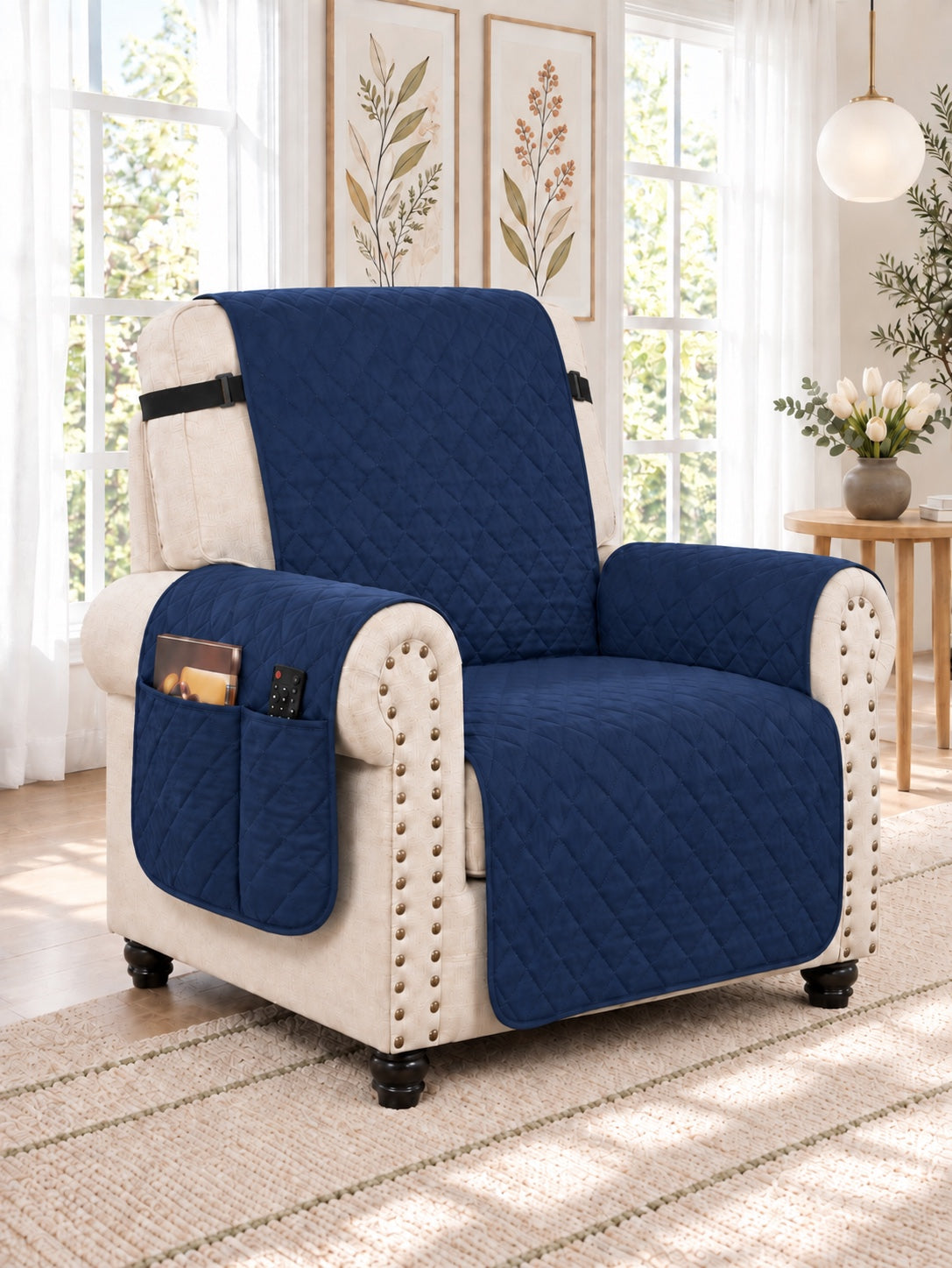 Recliner in Navy Blue