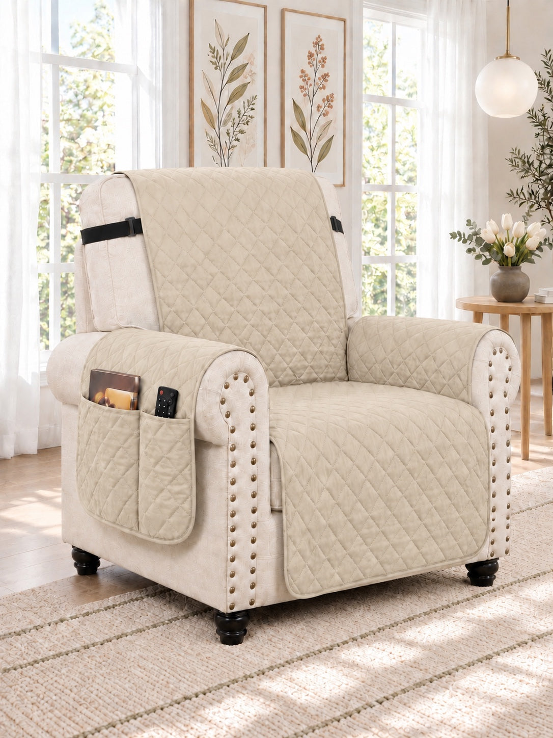 Recliner in Cream Beige