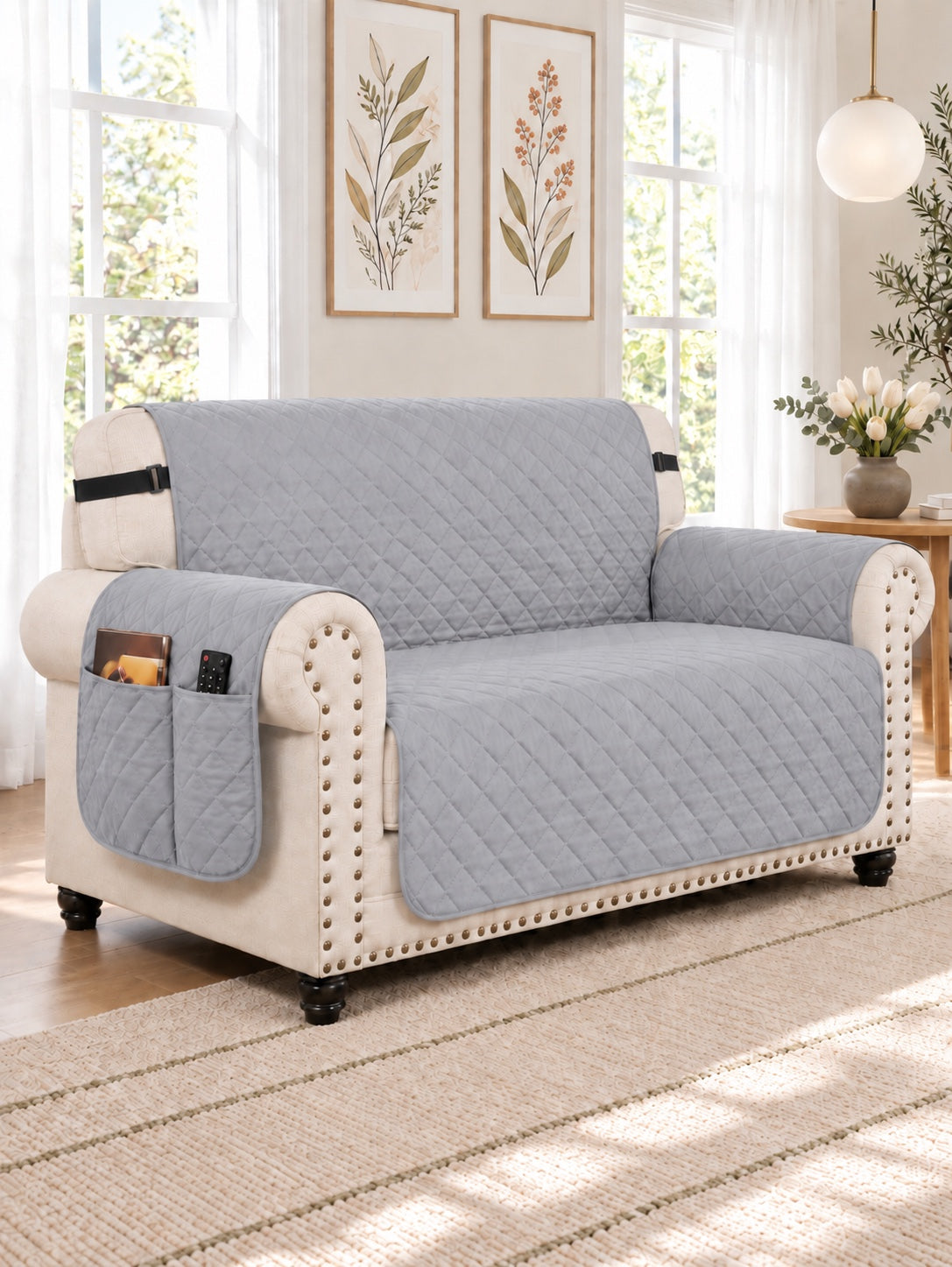 Loveseat in Light Gray