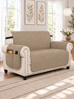Loveseat in Warm Taupe
